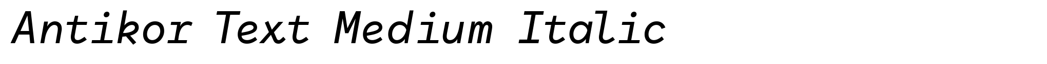 Antikor Text Medium Italic image